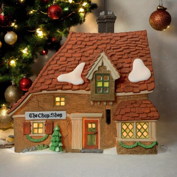 Dept 56 The Chop Shop, Dickens Village Lighted Christmas Decoration from 1995 - Picture 1 of 11